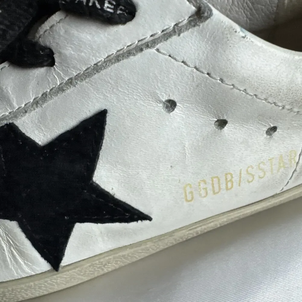 Golden Goose Super Star Classic Suede Toe Leopard Horsy Heel Size 34 Authentic